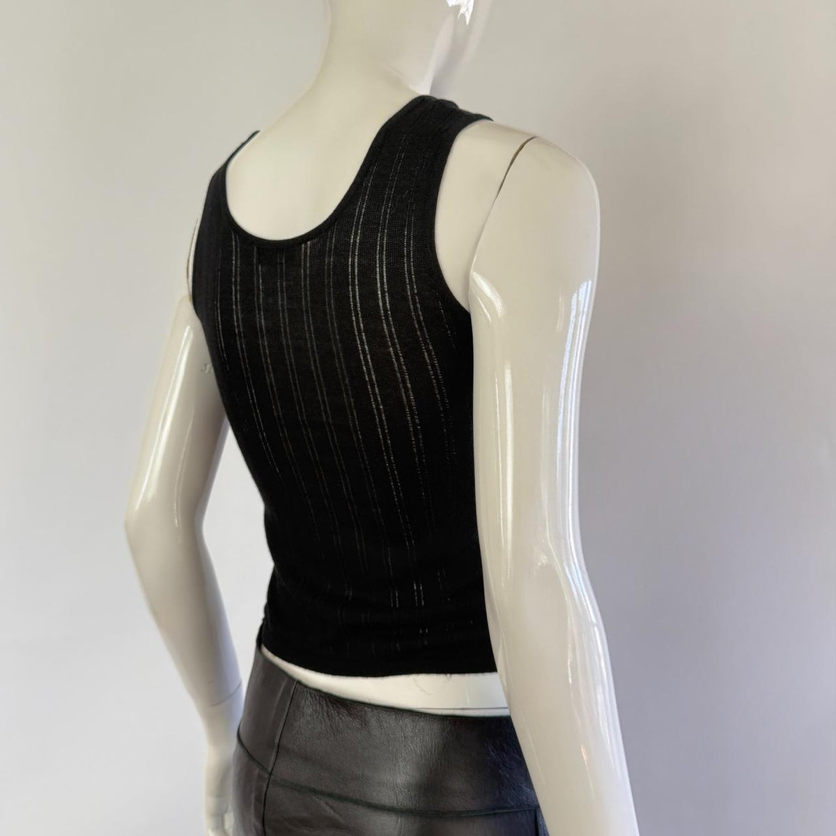Versus Versace Vintage 90s Drop-Needle Knit Tank Top