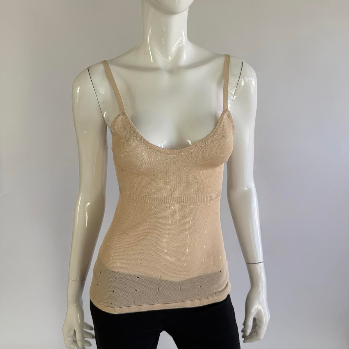 Versus Versace Vintage Pointelle Knit Cami Top