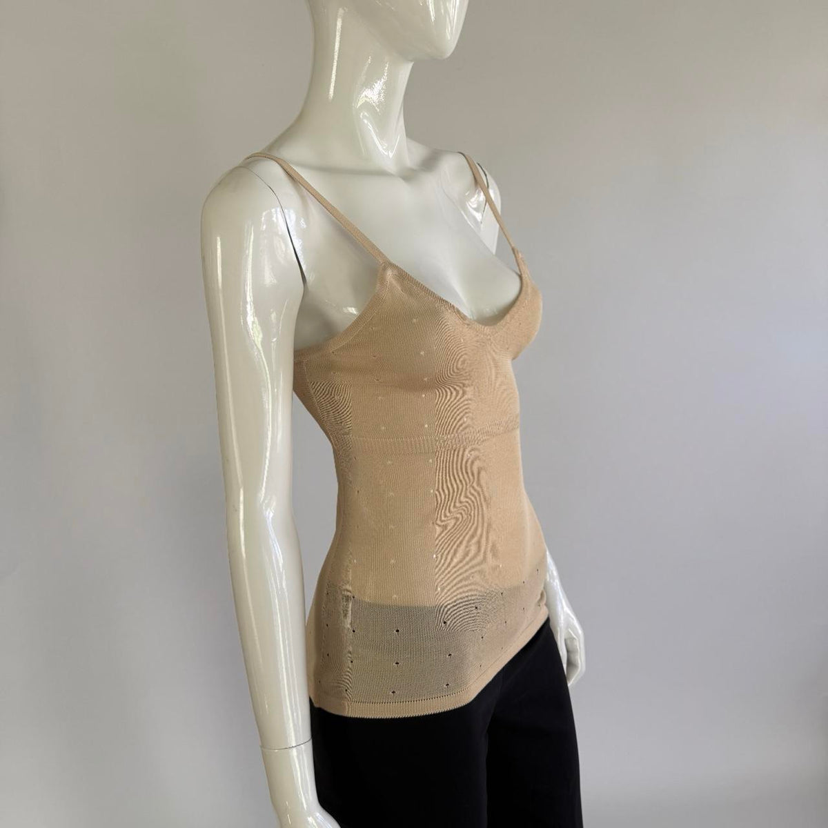 Versus Versace Vintage Pointelle Knit Cami Top