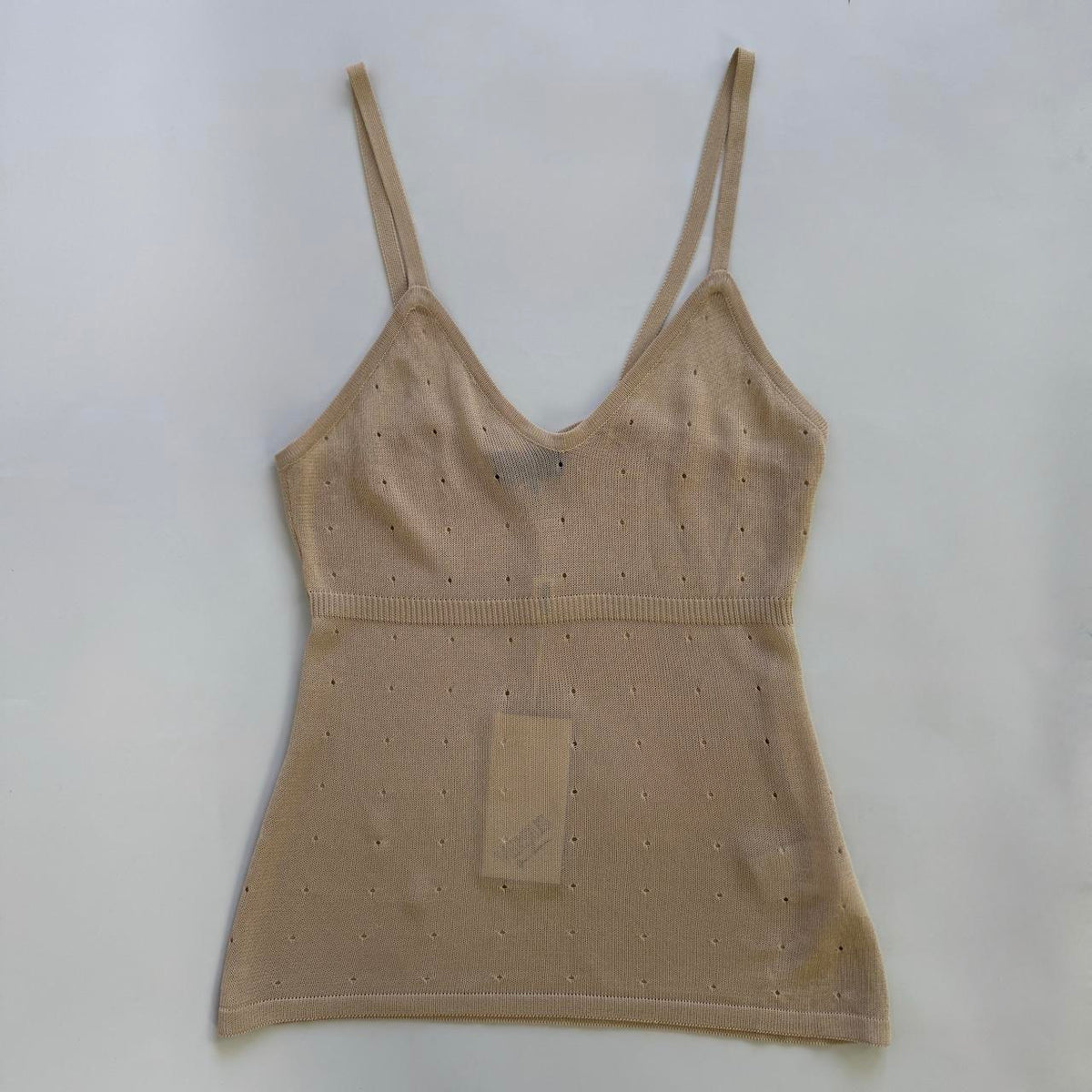 Versus Versace Vintage Pointelle Knit Cami Top