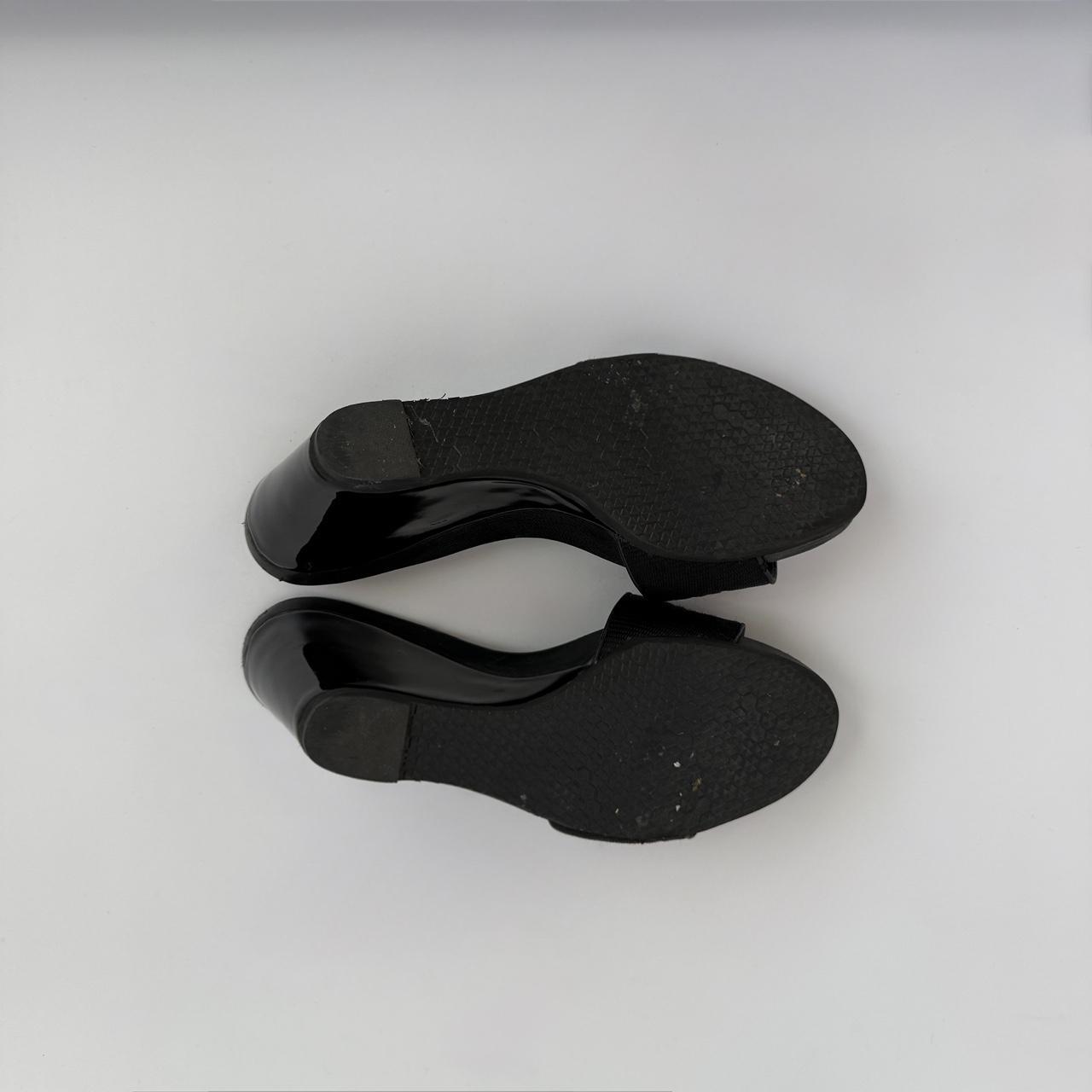 Vintage 90s Prada Sport Linea Rossa Black Wedge Mules