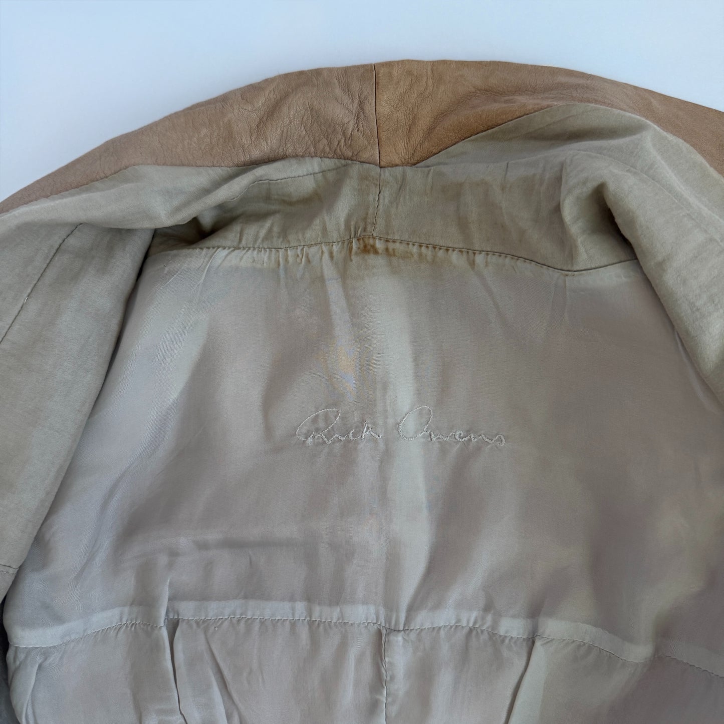 Archival 2000s Rick Owens Leather Jacket