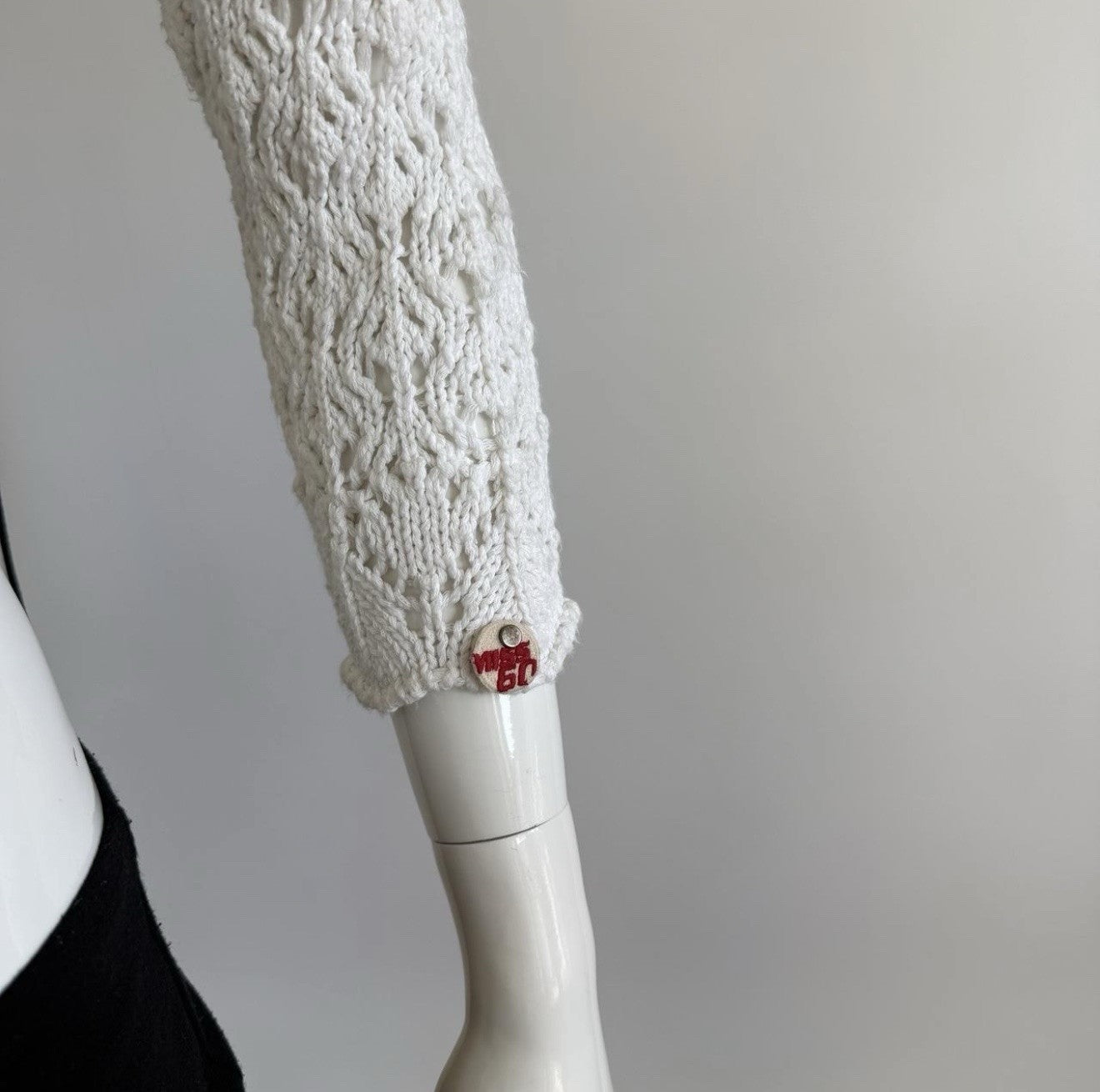 Miss Sixty Archival Euro Vintage White Crochet Bolero Top